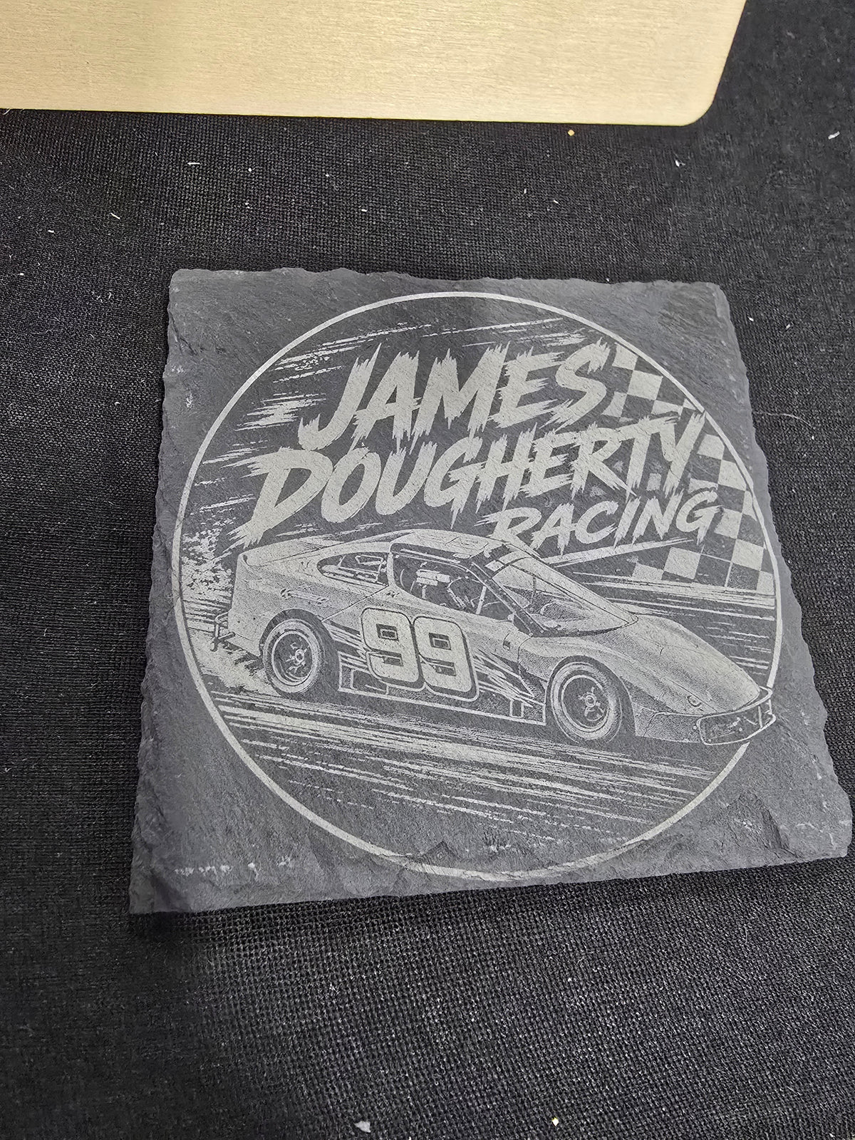 Custom Engraved Slate Coasters - Set of 4