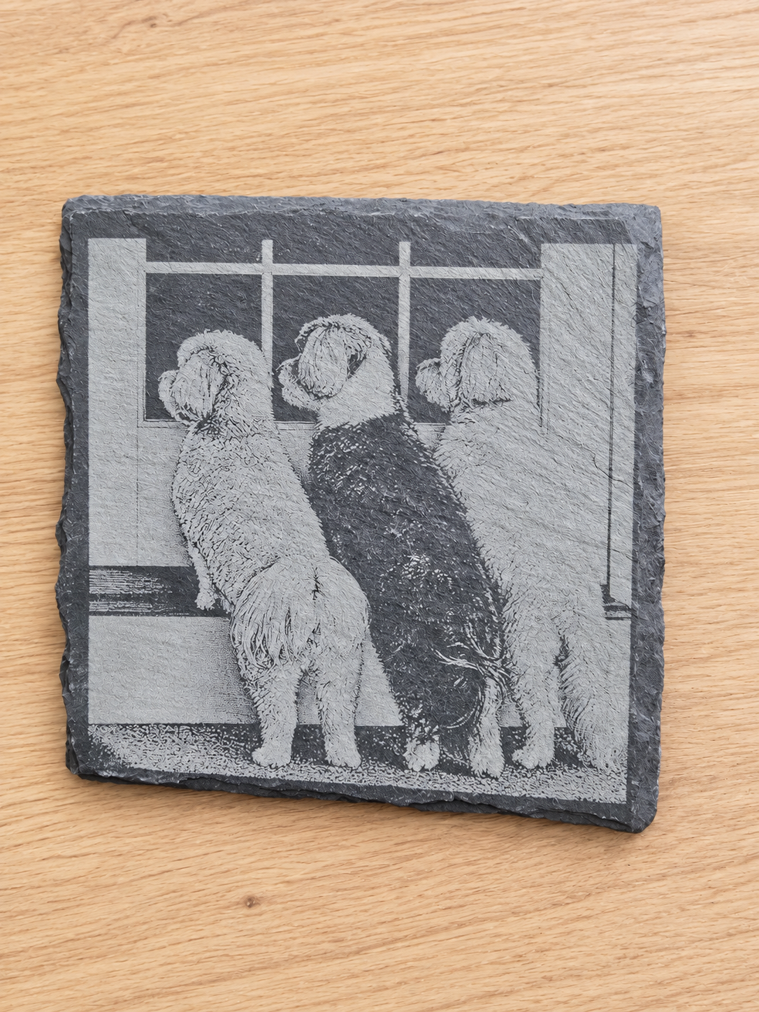 Custom Engraved Slate Coasters - Set of 4