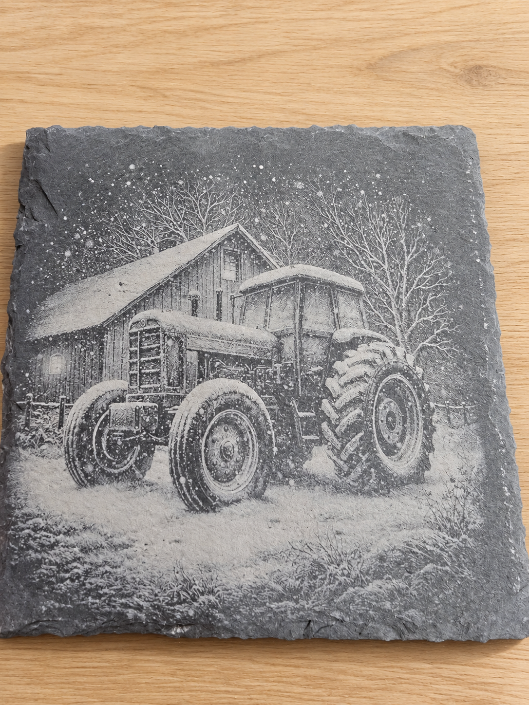 Custom Engraved Slate Coasters - Set of 4